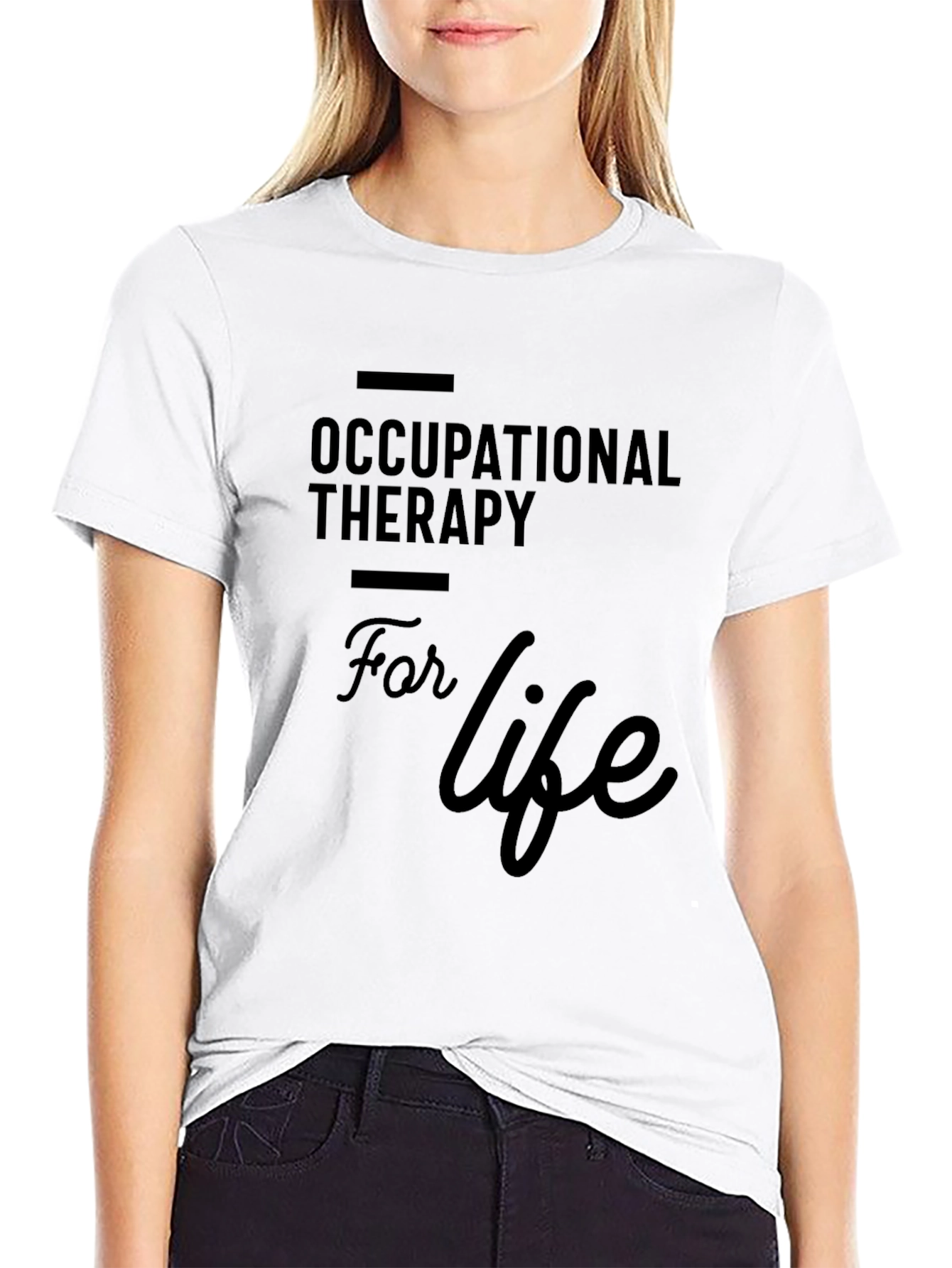 Black Occupational Therapy For Life Black T-Shirt view 9