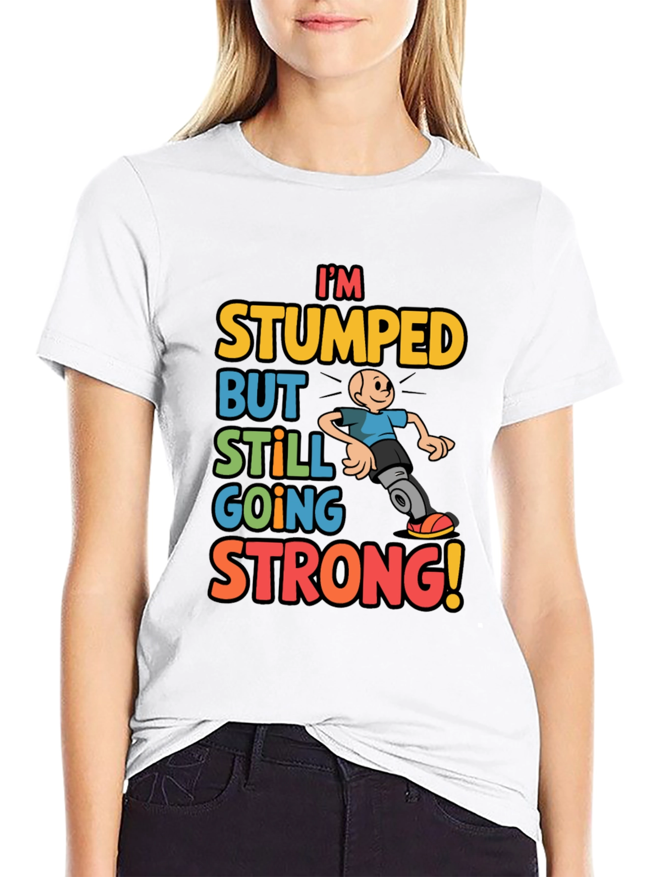 Black I'm Stumped But Still Going Strong Graphic T-Shirt view 9