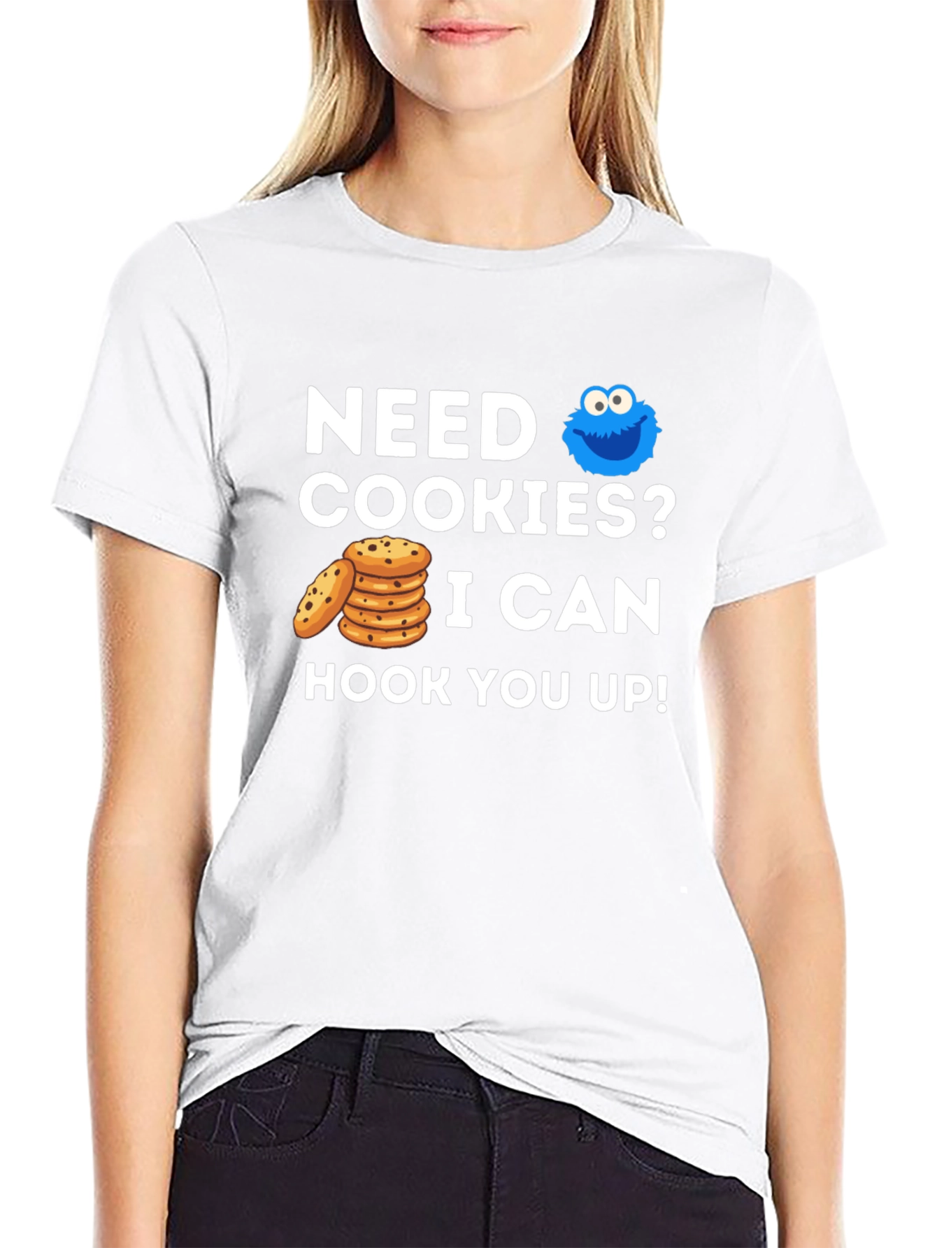 Black Need Cookies? Graphic Tee - Cookie Monster Style! view 9