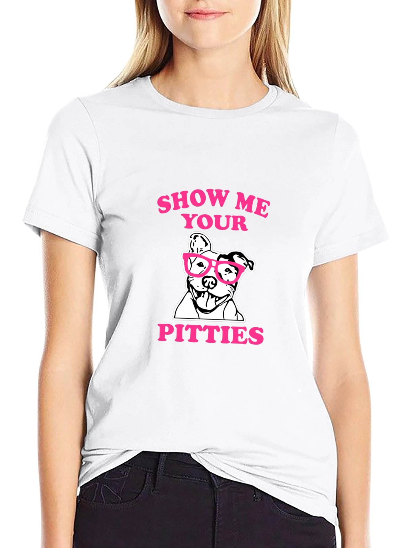 Black Show Me Your Pitties T-Shirt view 9