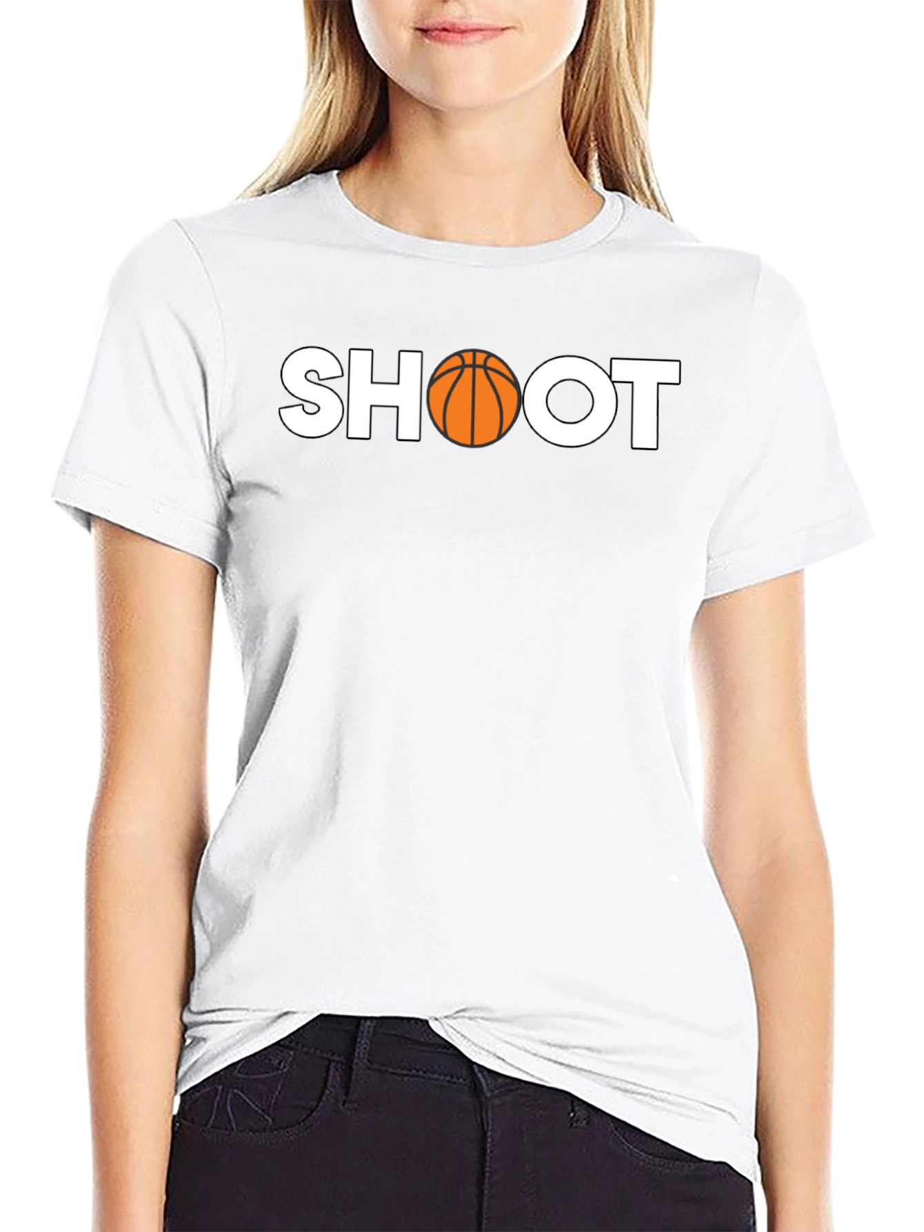Black Basketball Shoot T-Shirt view 9