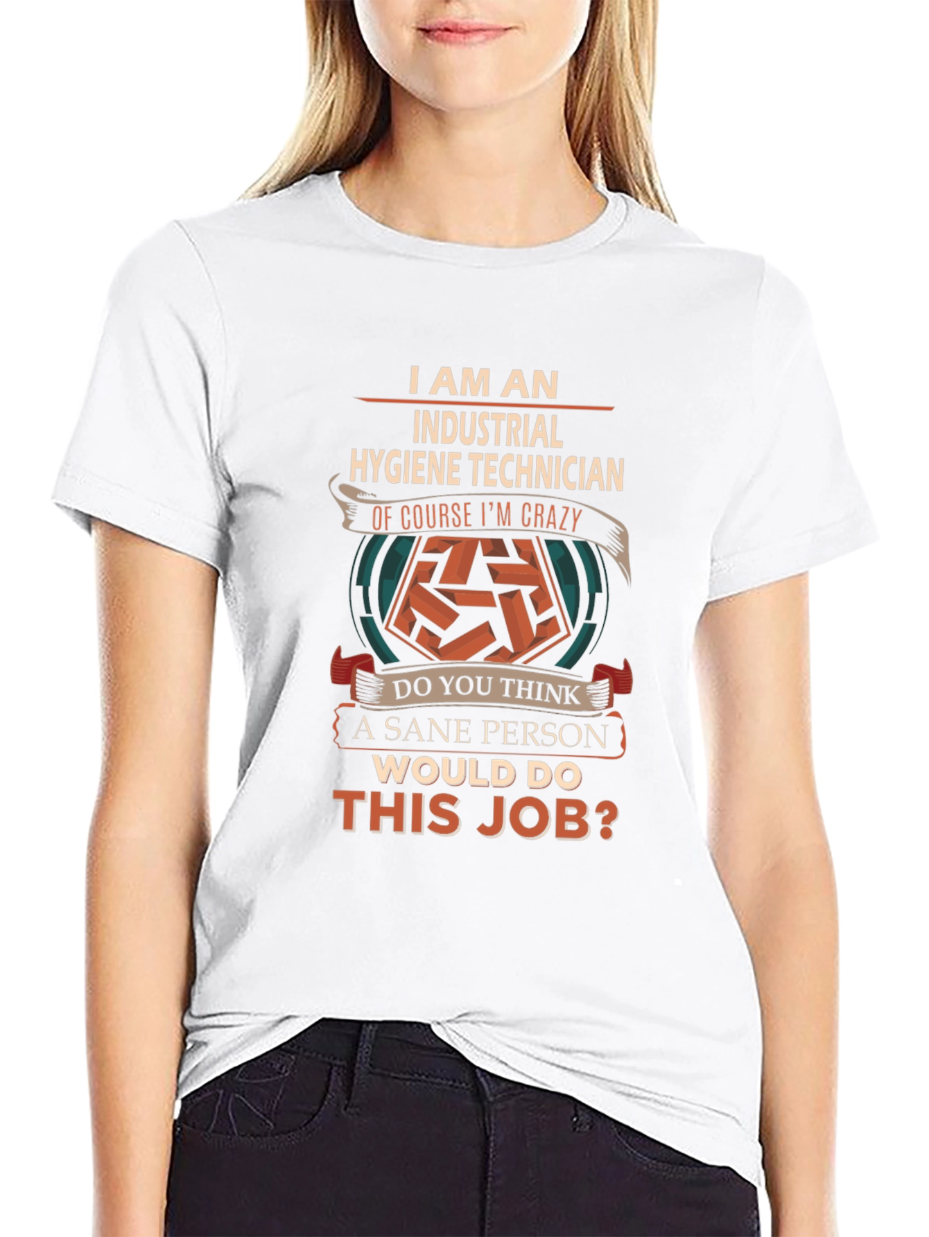 Black Industrial Hygiene Technician Crazy Job T-Shirt view 9