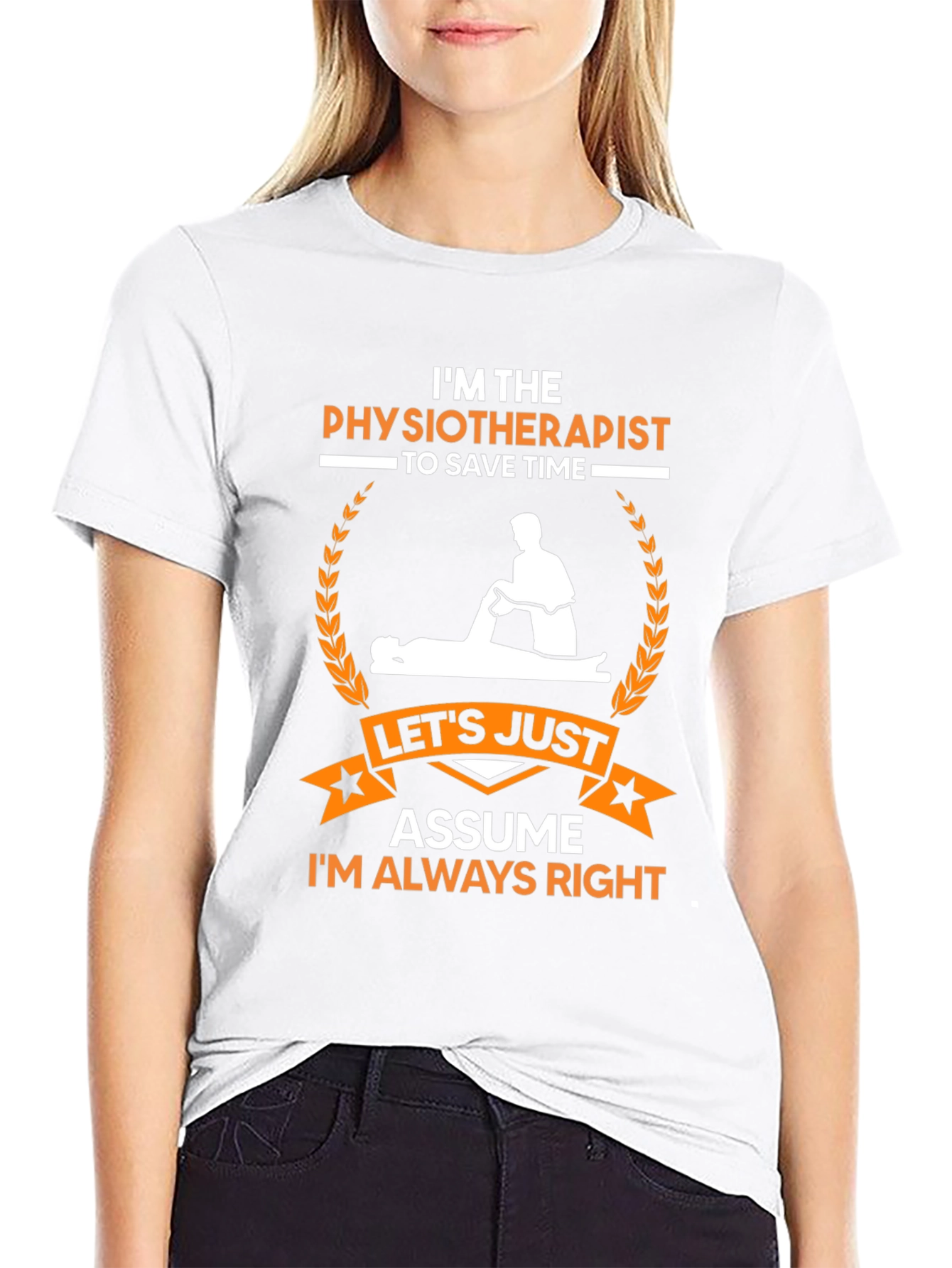 Black Physiotherapist Always Right T-Shirt view 9