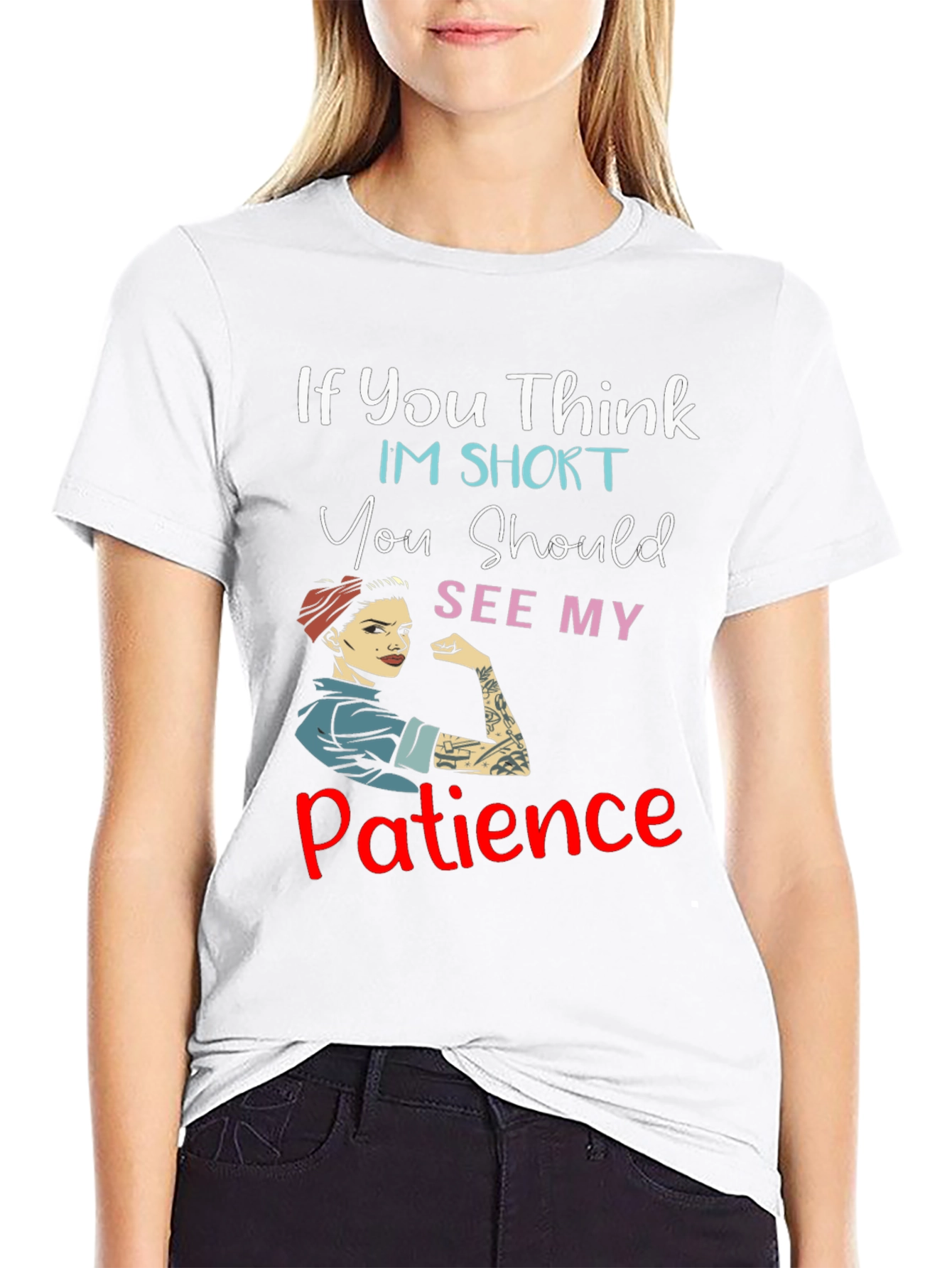 Black Funny Graphic Tee: My Patience T-Shirt view 9