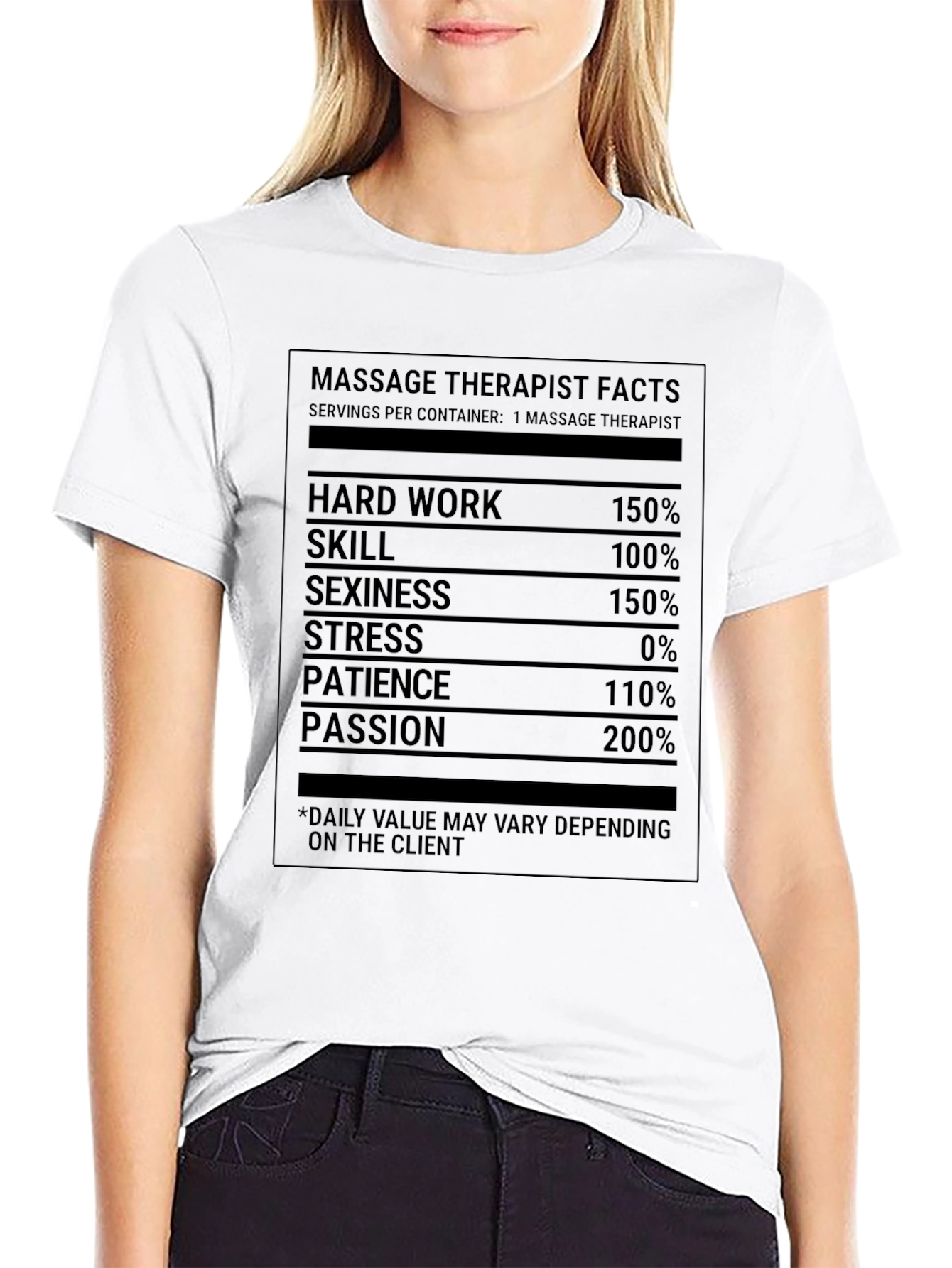 Black Massage Therapist Facts T-Shirt Funny Gift view 9