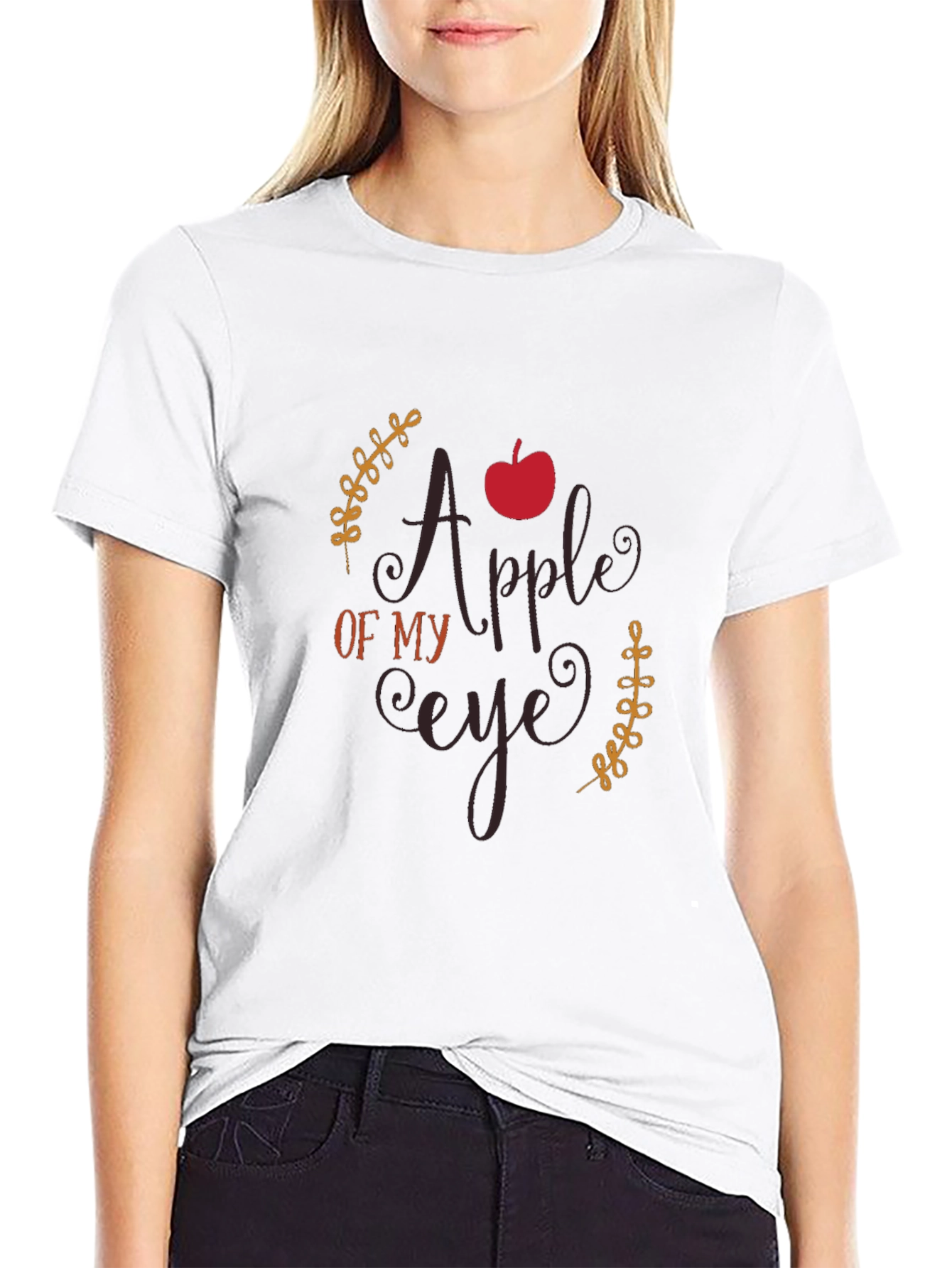 Black Apple of My Eye Graphic Tee - Black view 9