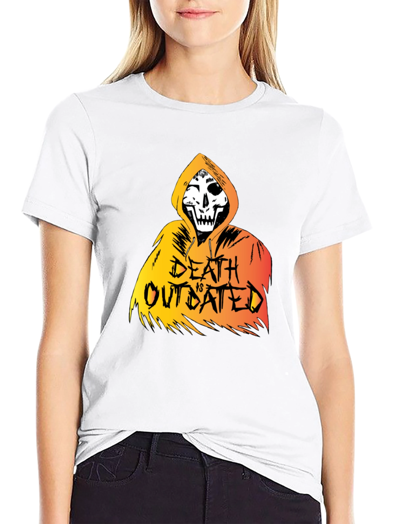 Black Death vs Outdated Graphic T-Shirt - Black view 9