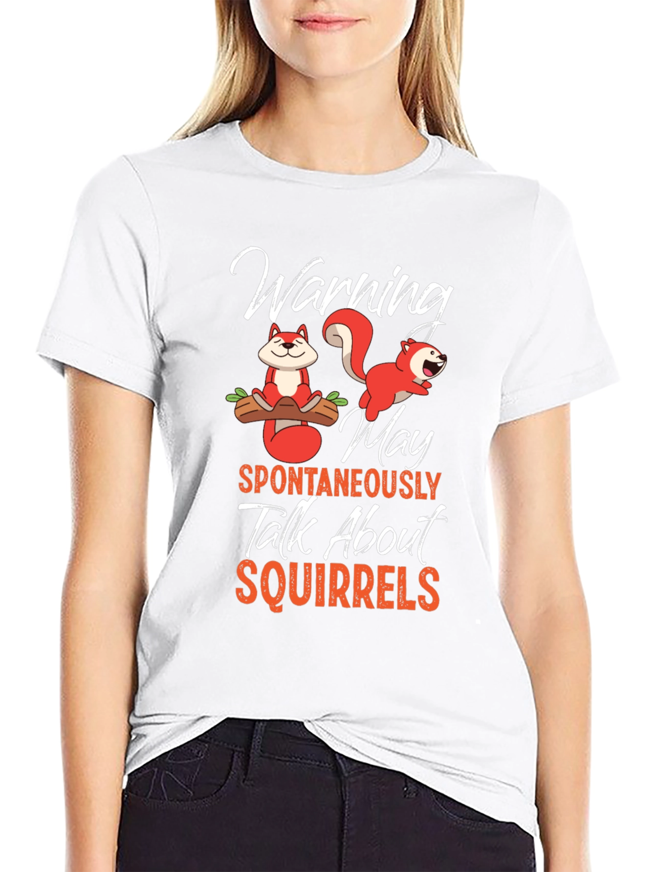 Black Funny Squirrel Graphic T-Shirt view 9
