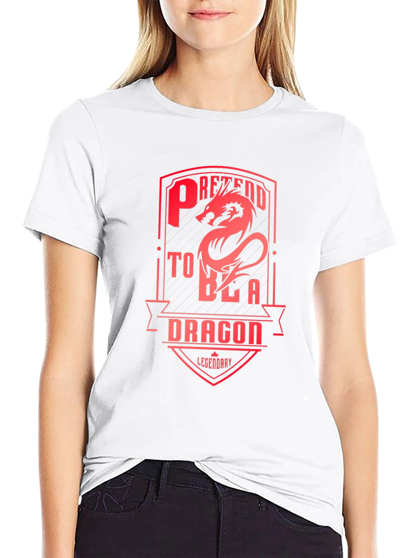Black Pretend to Be a Dragon T-Shirt - Legendary Design view 9