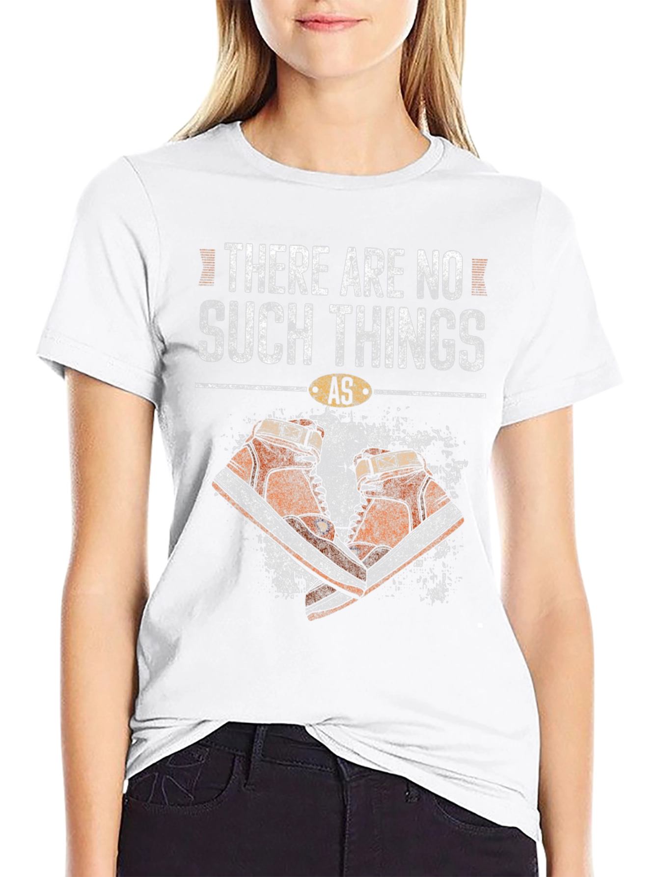 Black There are No Such Things As Sneakers Graphic T-Shirt view 9