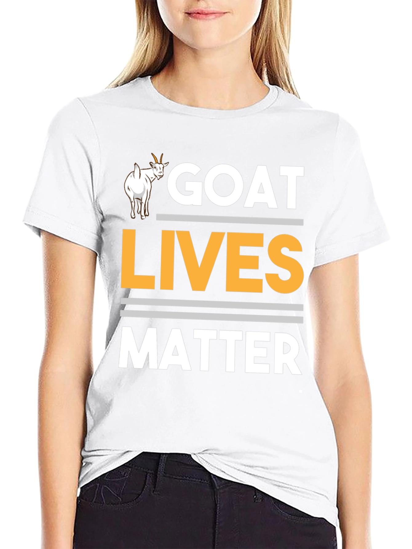 Black Goat Lives Matter T-Shirt - Funny Graphic Tee view 9