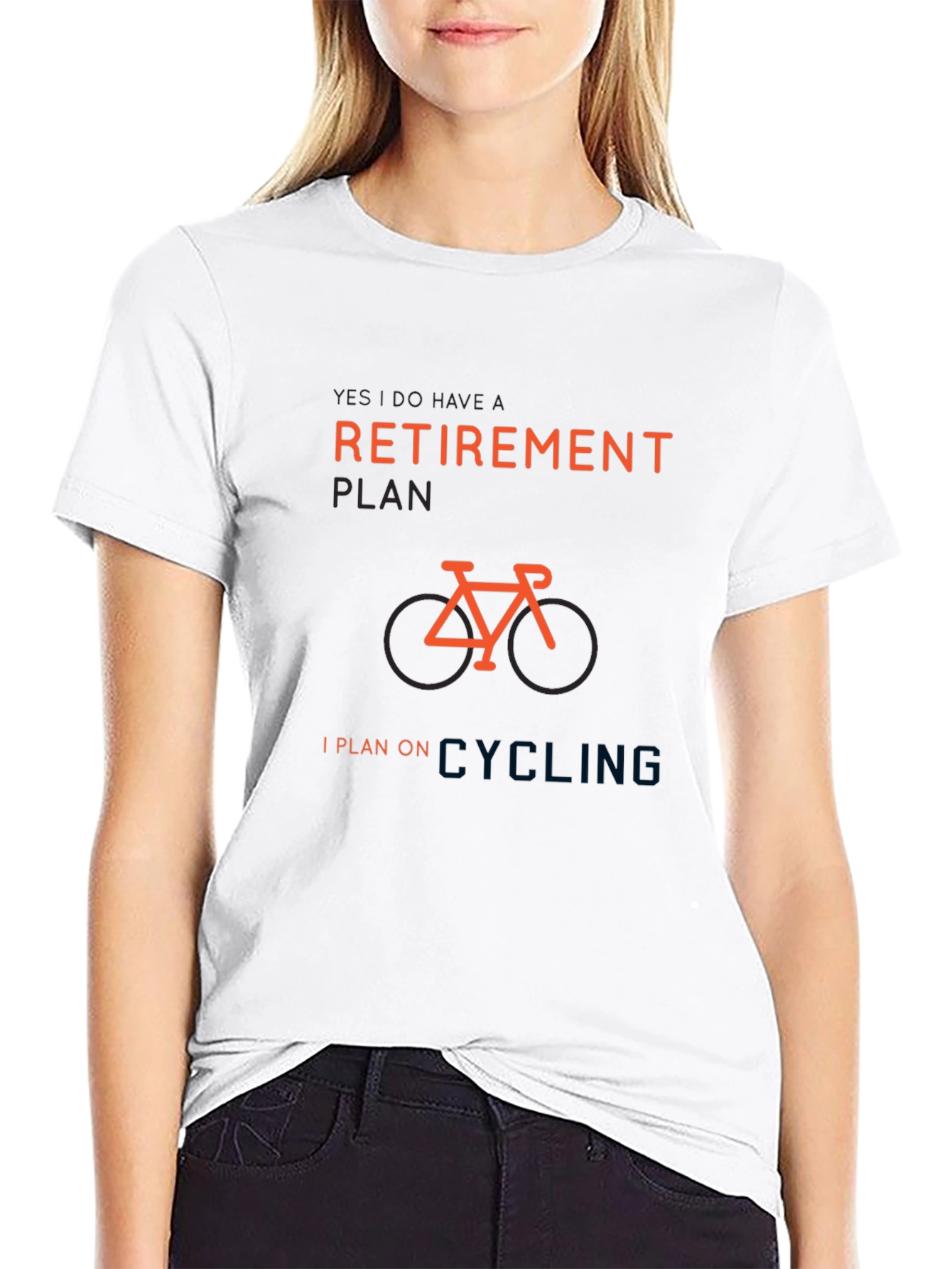Black Retirement Plan Cycling T-Shirt view 9