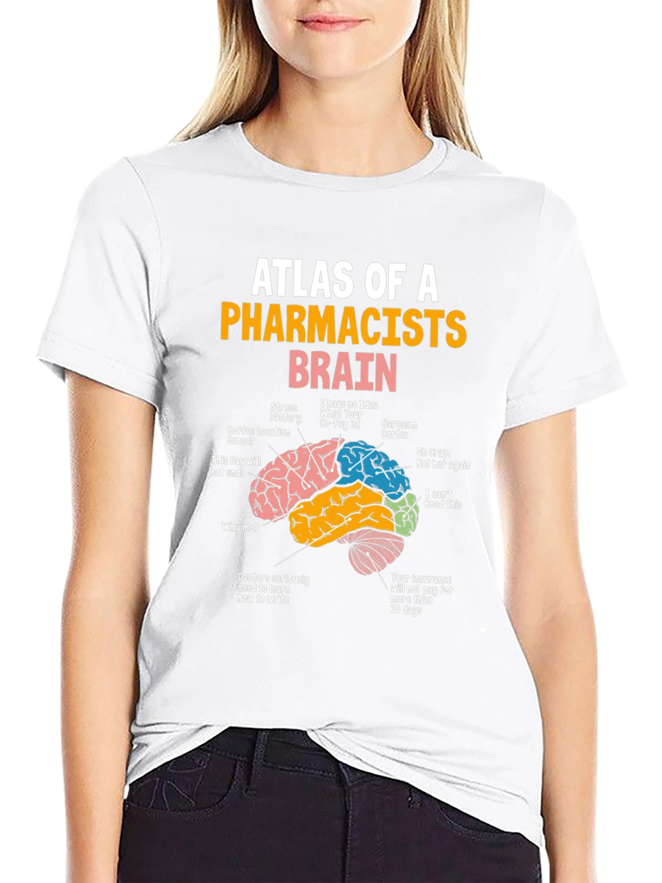 Black Pharmacist Brain Atlas Graphic Tee - Funny Gift view 9