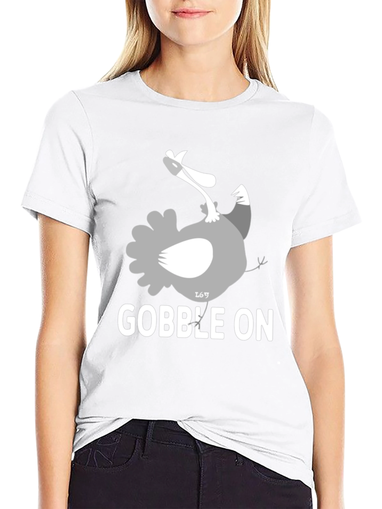 Black Gobble On Turkey Graphic Tee view 9