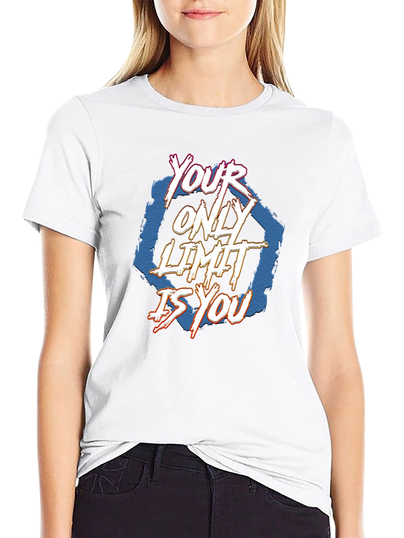 Black Your Only Limit Is You T-Shirt - Motivational Tee view 9