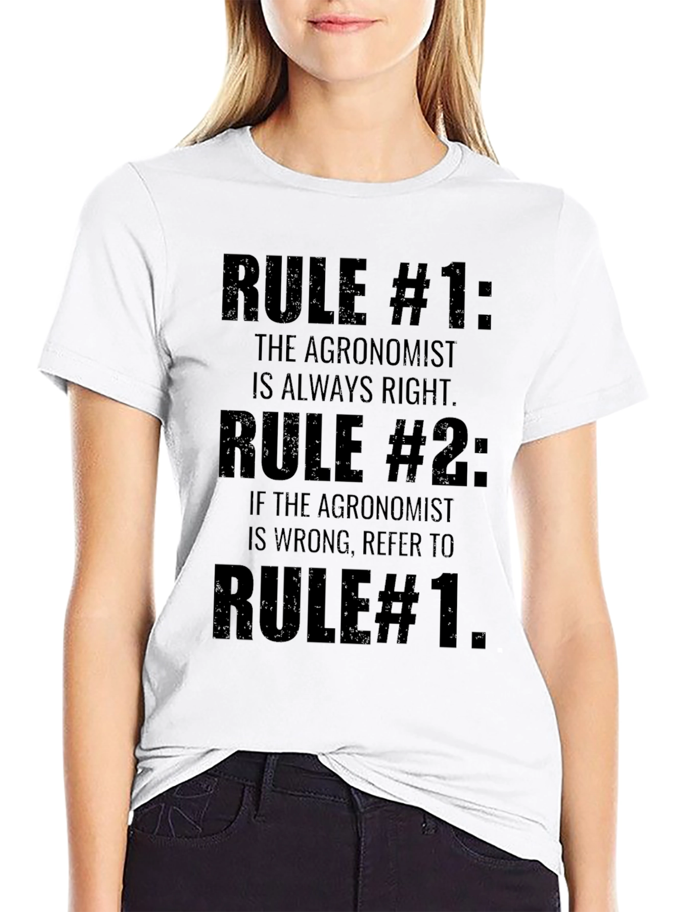 Black Agronomist Rule T-Shirt - Funny Agronomy Gift view 9