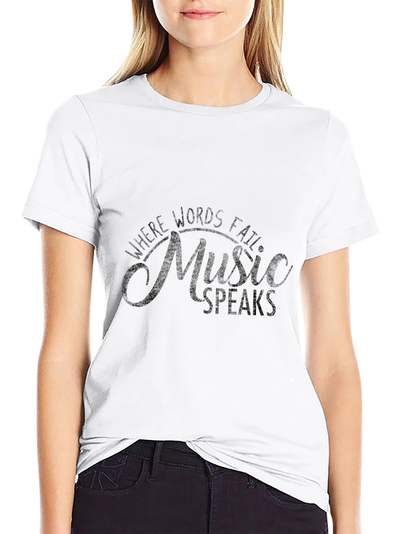 Black Music Speaks Graphic T-Shirt view 9