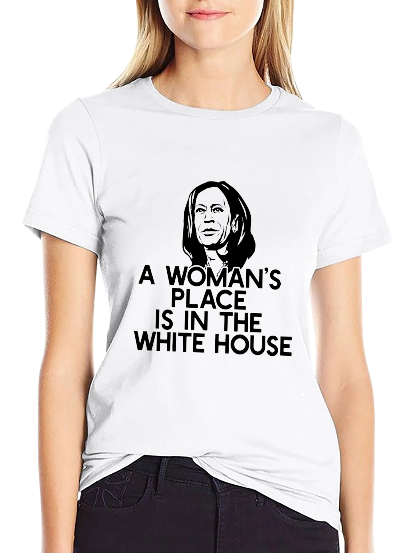 Black Kamala Harris White House T-Shirt view 9