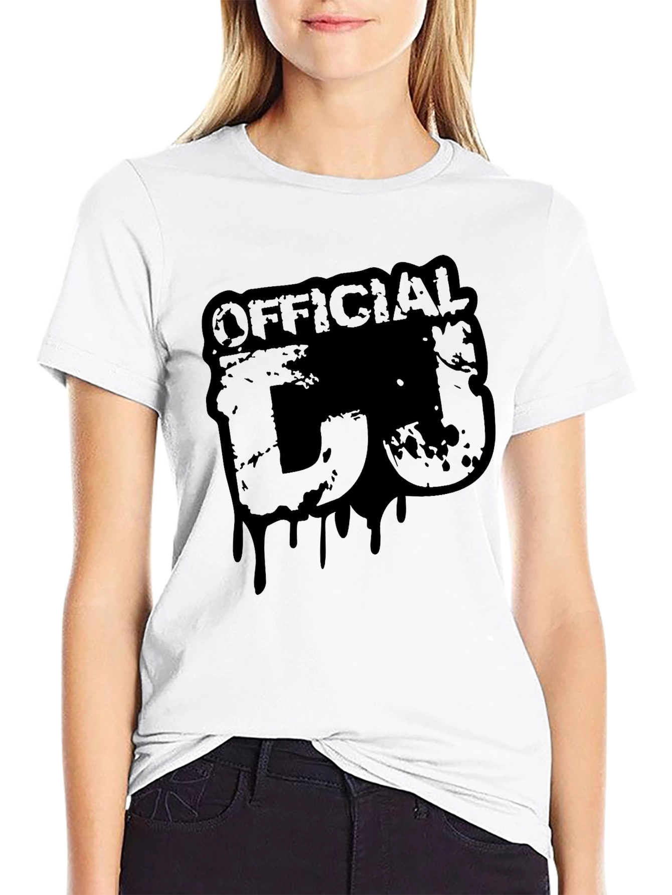 Black Official DJ Black Graphic Print T-Shirt view 9