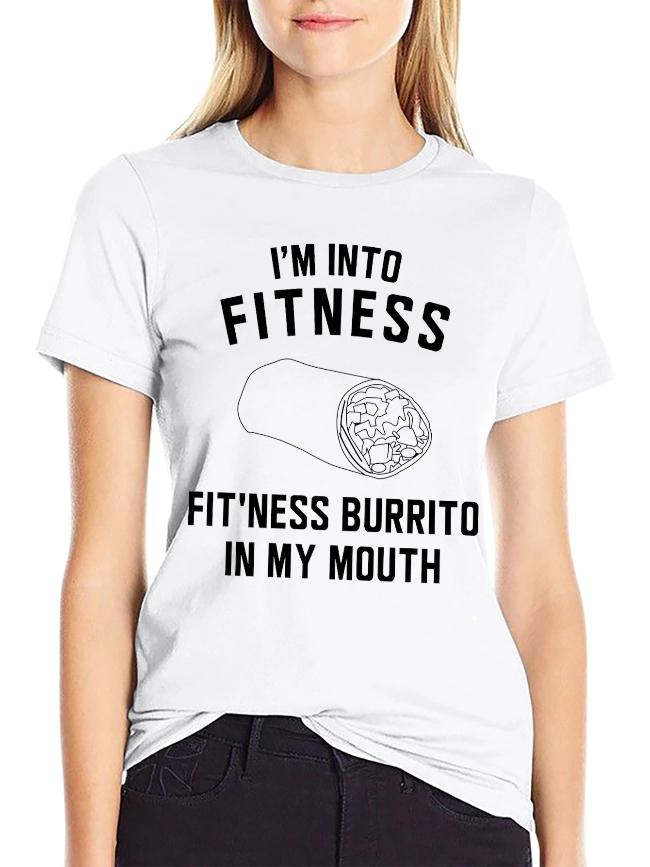 Black Fitness Burrito Graphic T-Shirt view 9
