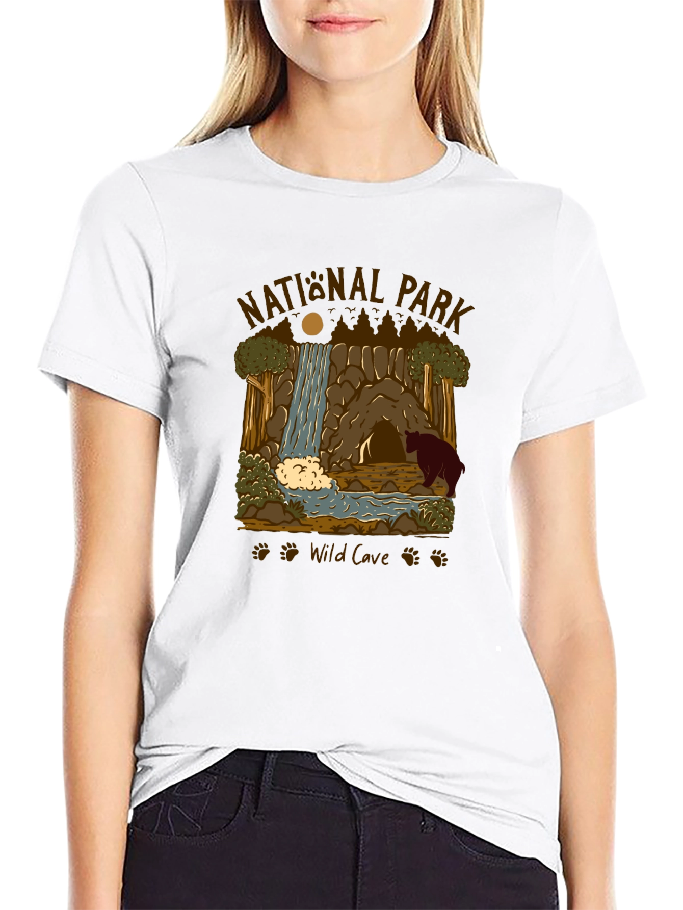 Black National Park Wild Cave Black T-Shirt view 9