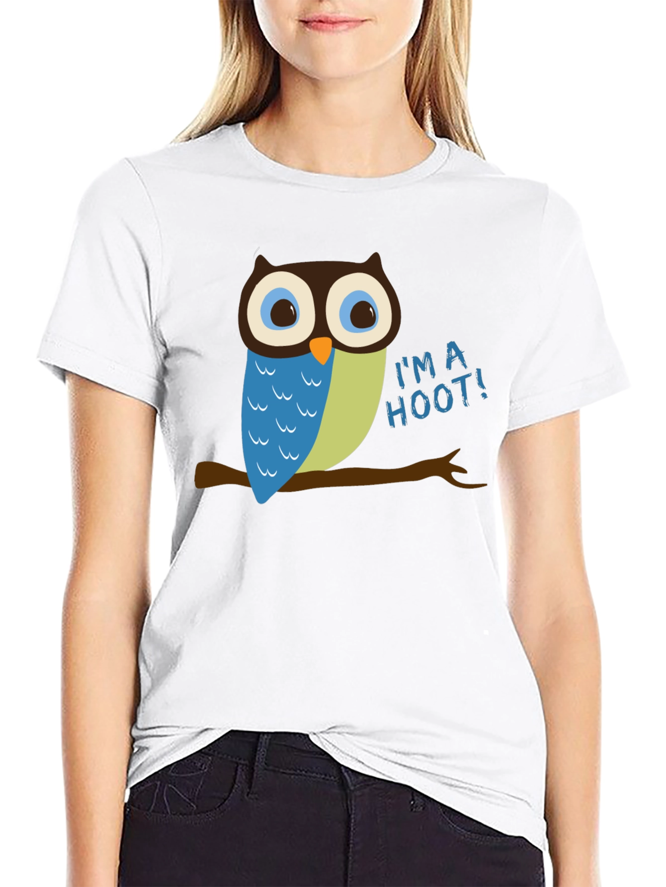 Black I'm a Hoot! Owl Graphic Tee view 9