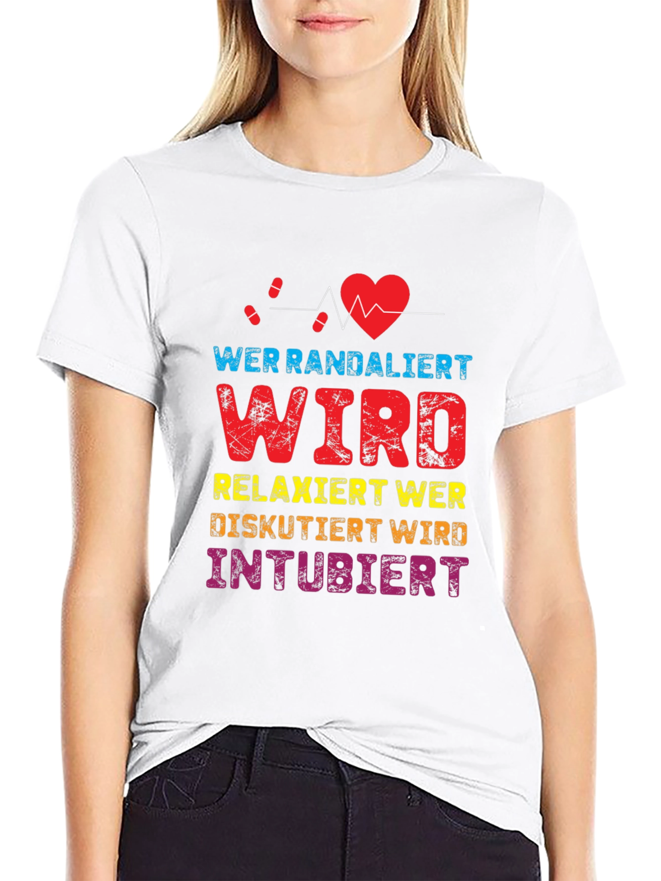 Black Wer Randaliert Funny Medical T-Shirt view 9