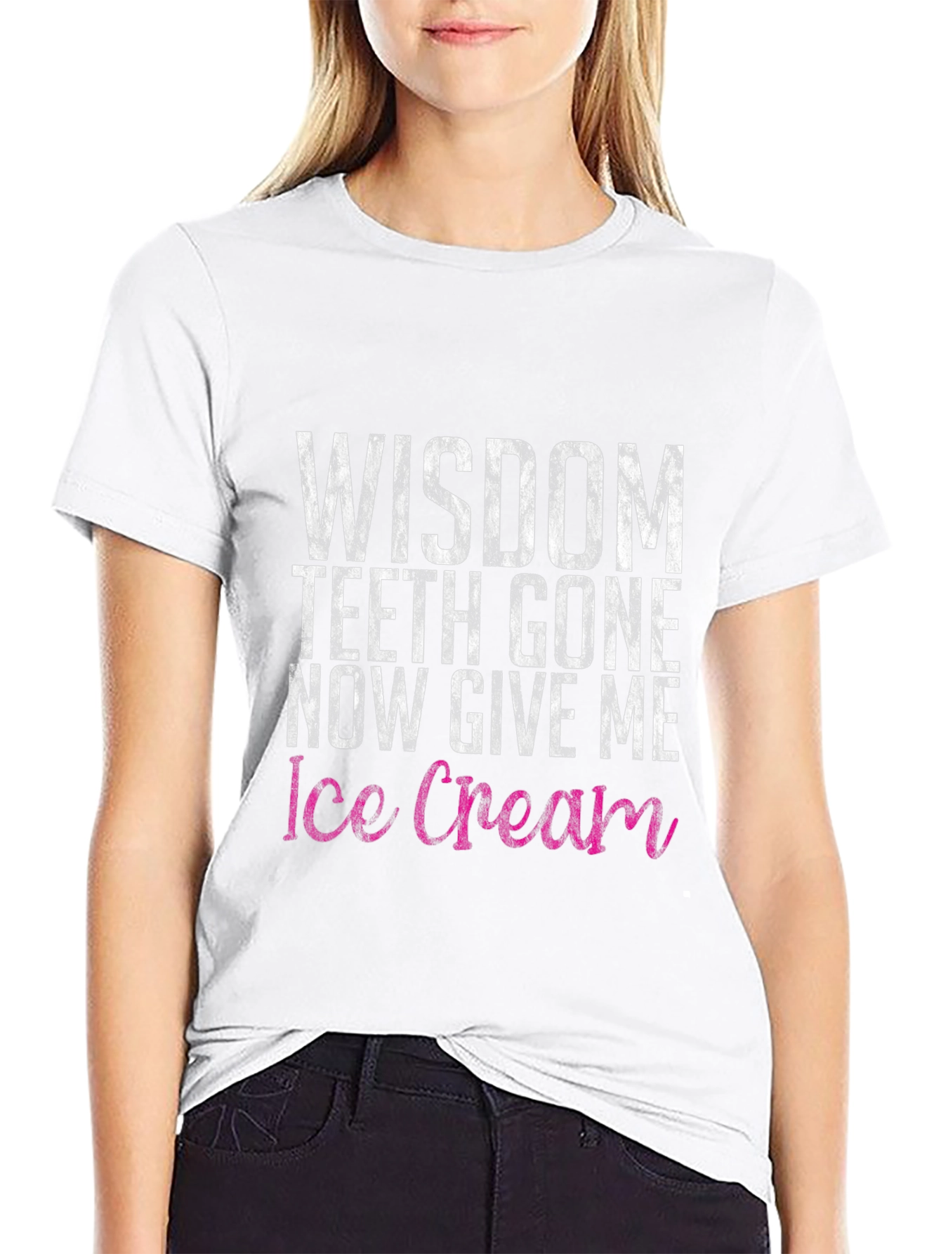 Black Wisdom Teeth Ice Cream Funny Graphic Tee view 9