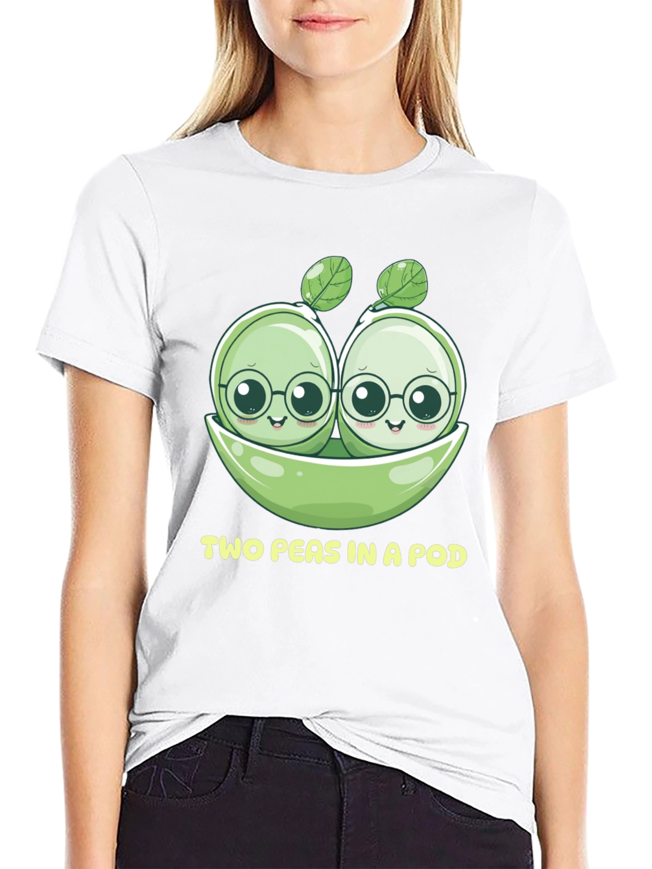 Black Two Peas in a Pod Graphic Tee view 9