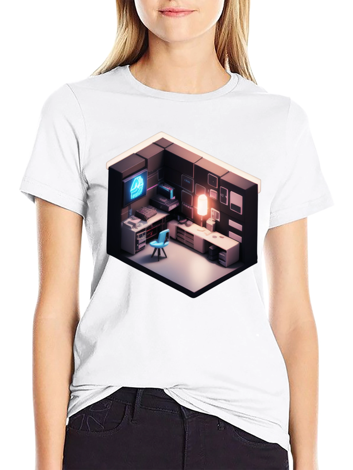 Isometric Gaming Room Tee - Gamer's Delight - 9