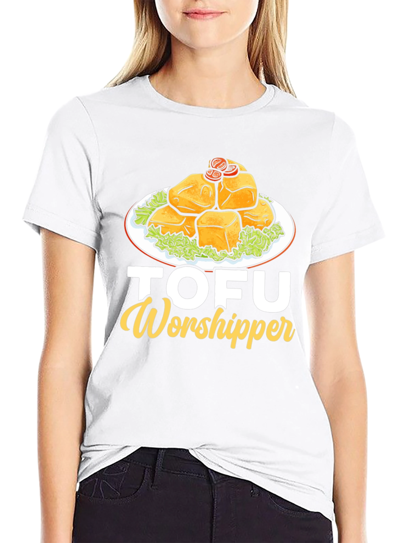 Black Tofu Worshipper Graphic T-Shirt - Vegan Friendly Apparel view 9