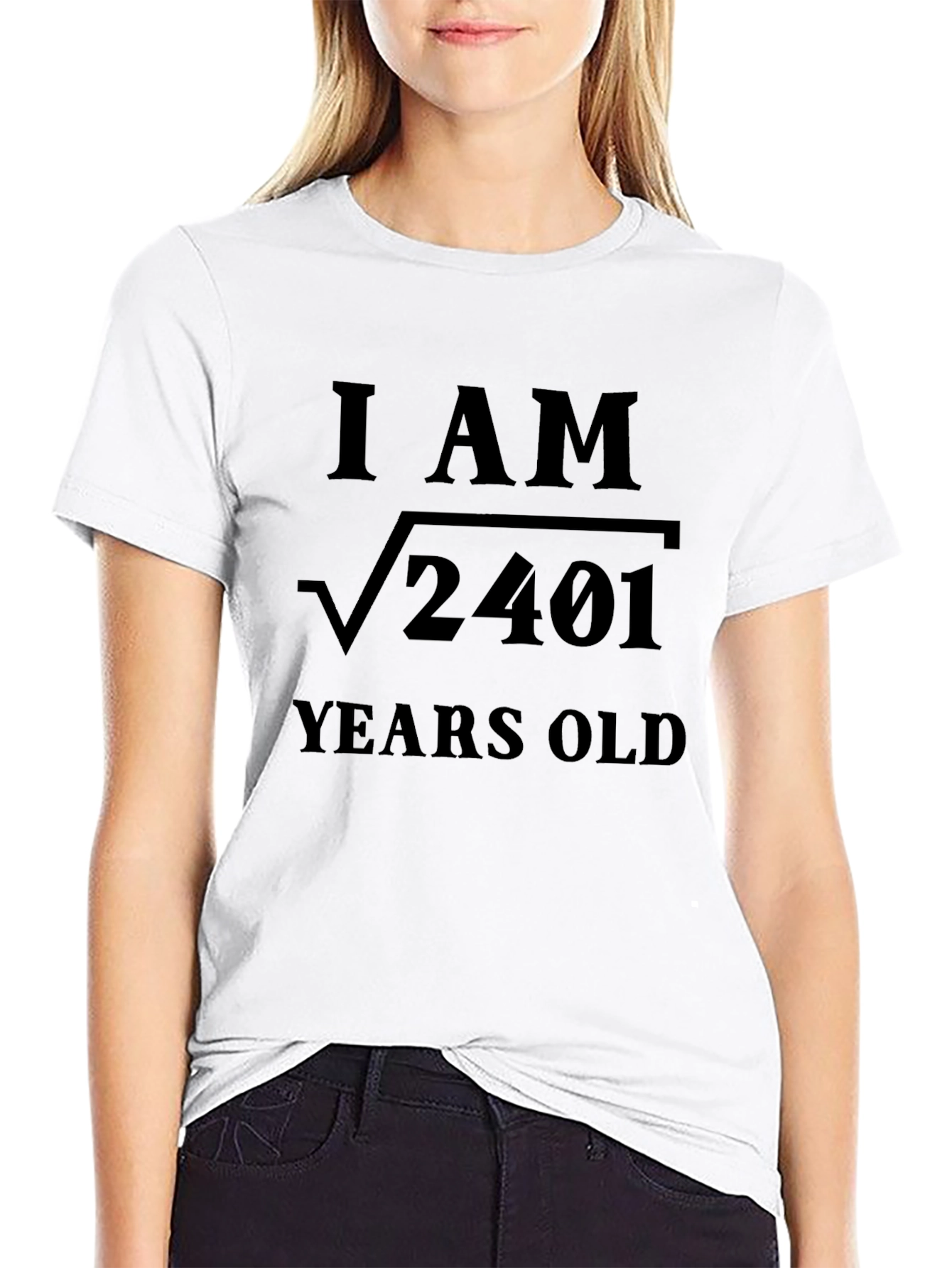Black I Am √2401 Years Old Funny Math T-Shirt view 9