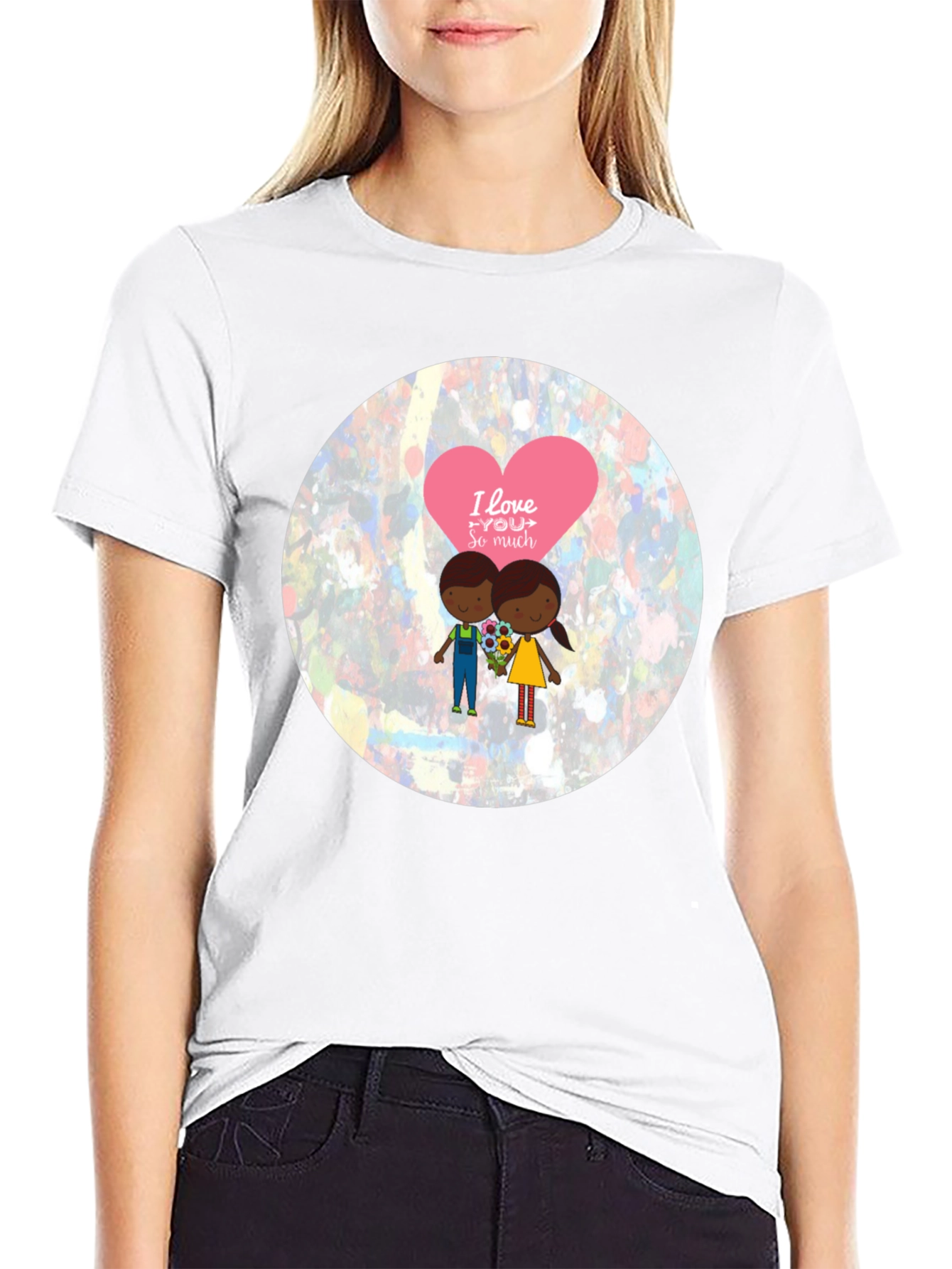 Black I Love You Graphic Tee view 9