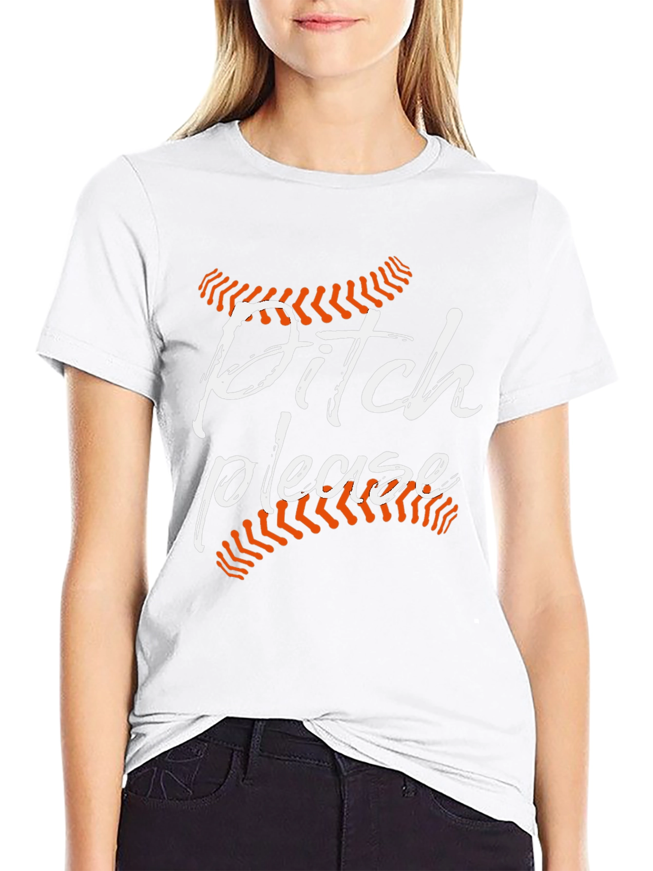 Black Pitch Please Baseball Graphic Tee - Funny Sports T-Shirt view 9