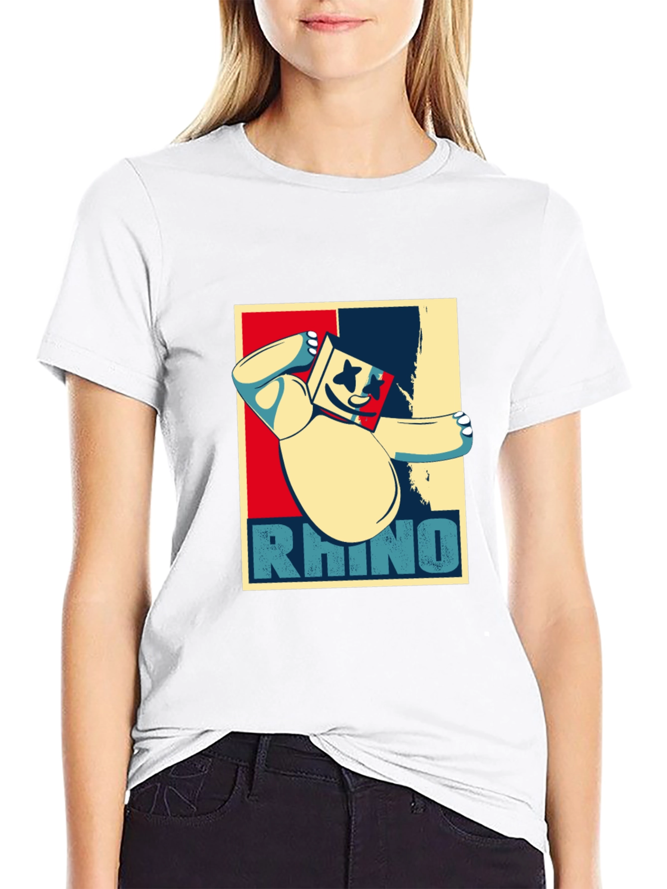 Black Rhino Graphic T-Shirt - Cool Design view 9