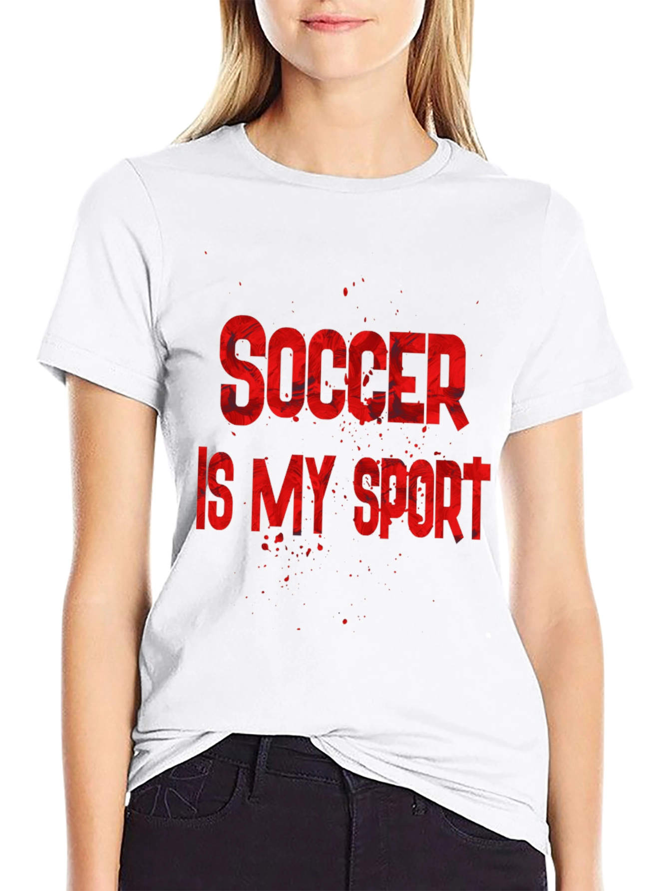 Black Soccer Is My Sport T-Shirt view 9