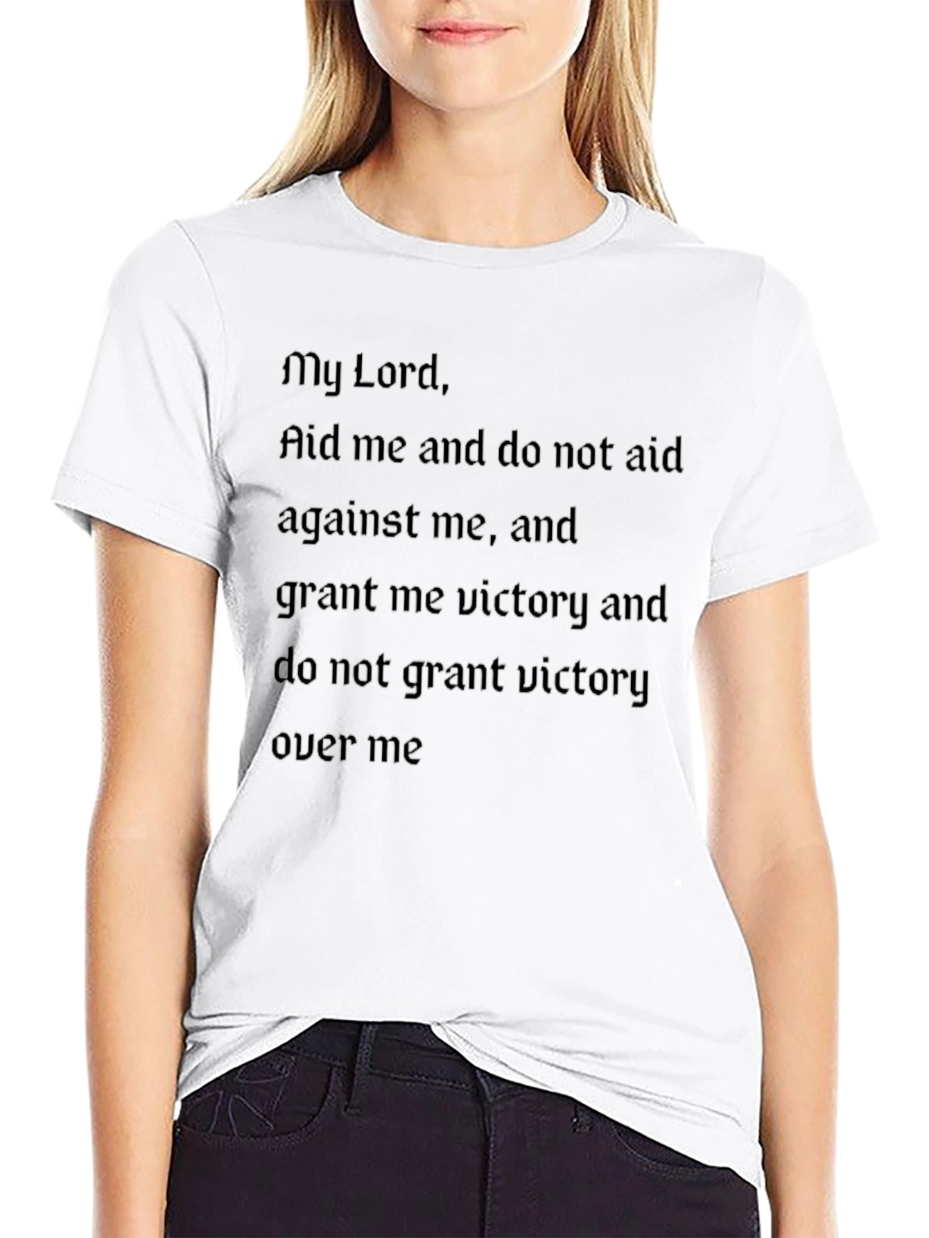 My Lord Black T-Shirt Inspirational Prayer Text - 9