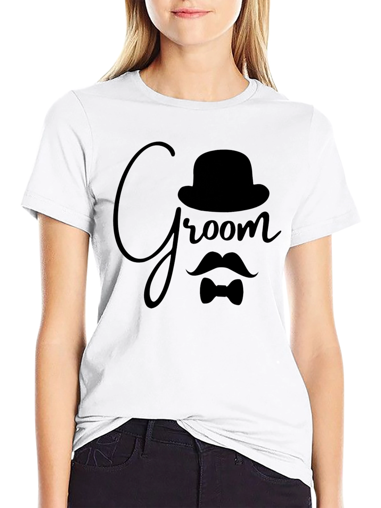 Black Groom T-Shirt - Wedding Party Tee view 9