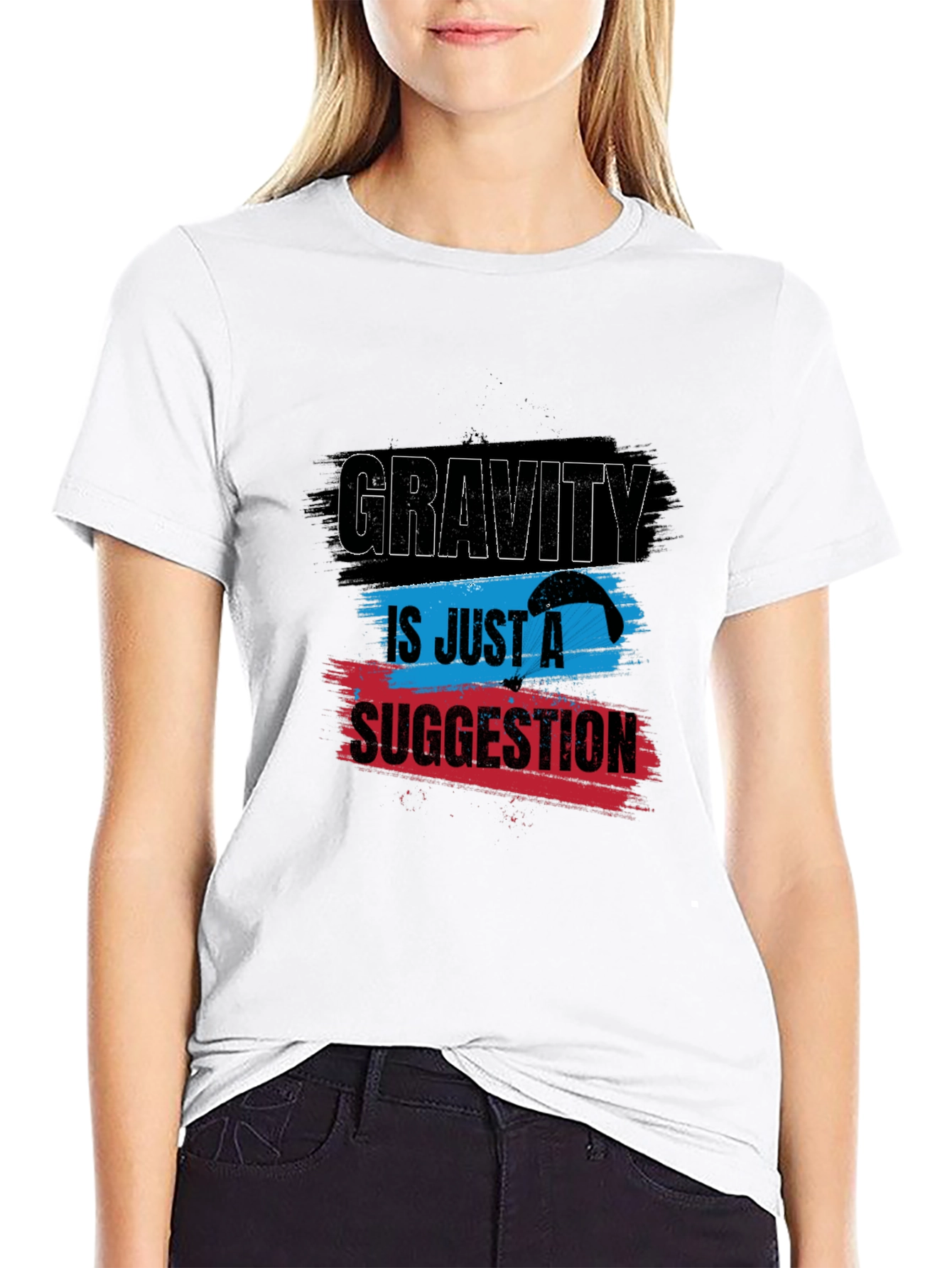 Black Gravity is Just a Suggestion Graphic T-Shirt view 9