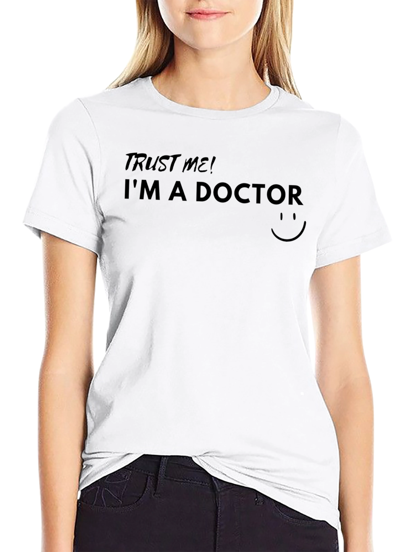 Black Trust Me, I'm A Doctor - Novelty T-Shirt view 9