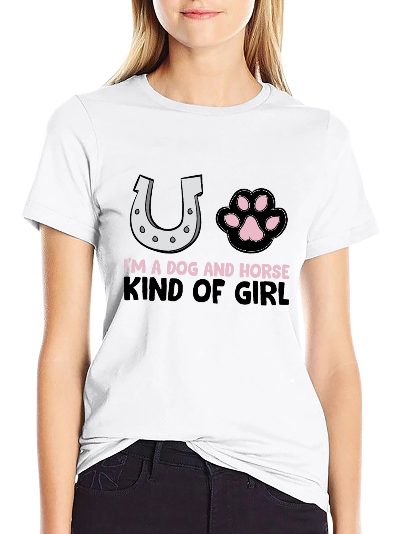 Black Dog and Horse Kind of Girl Graphic Tee view 9