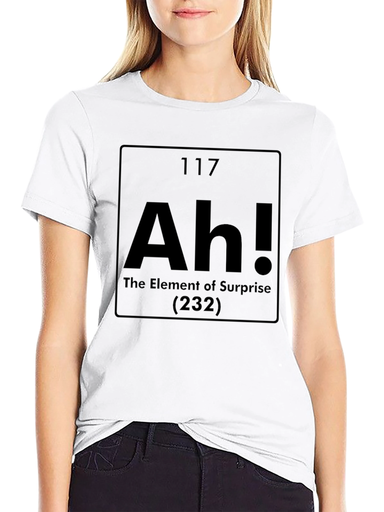 Black Ah! Element of Surprise Funny Science T-Shirt view 9