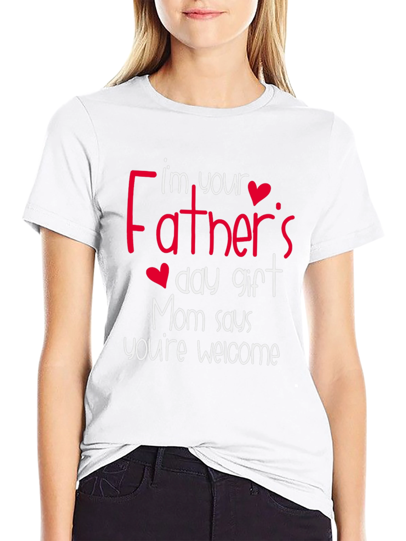 Black Funny Father's Day Gift T-Shirt - Mom Says You're Welcome! view 9