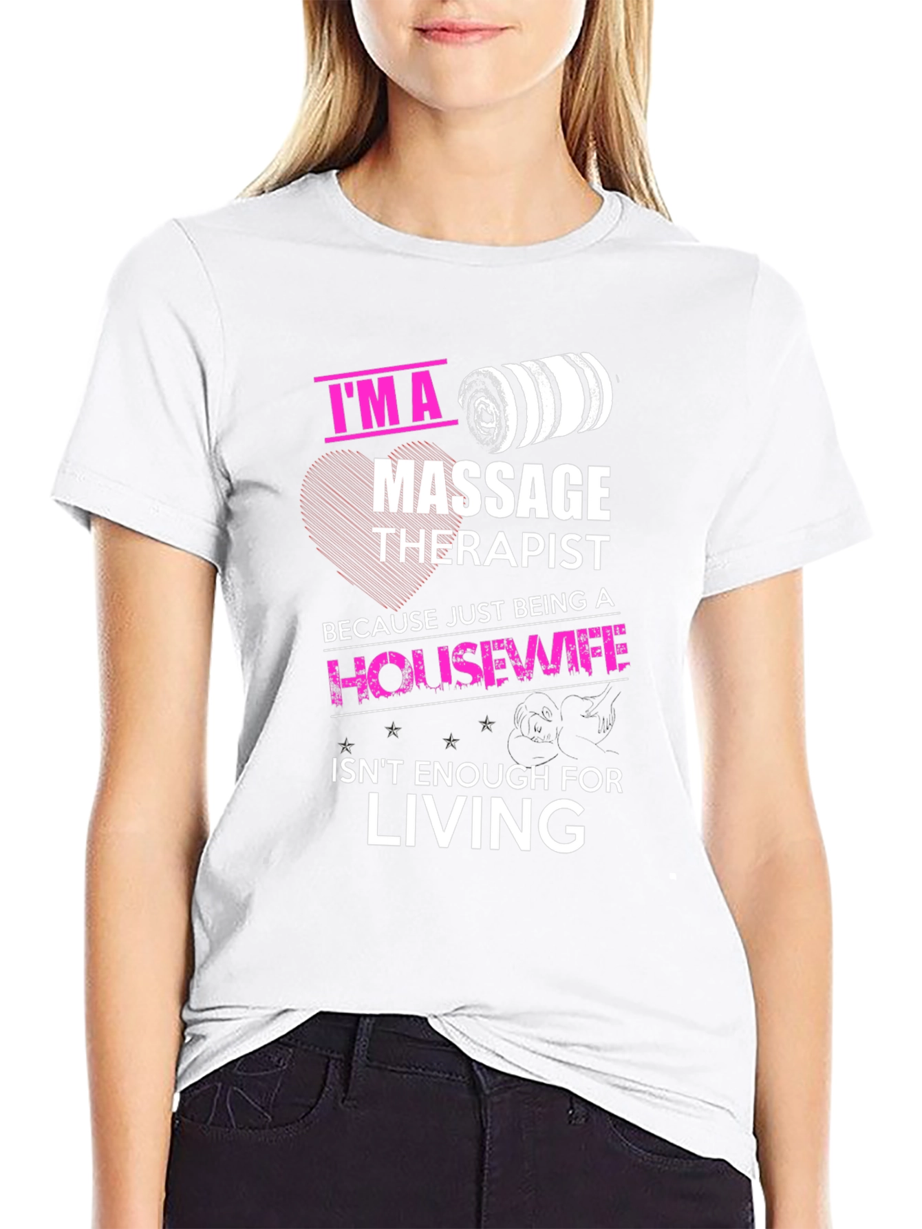Black Massage Therapist Funny T-Shirt view 9