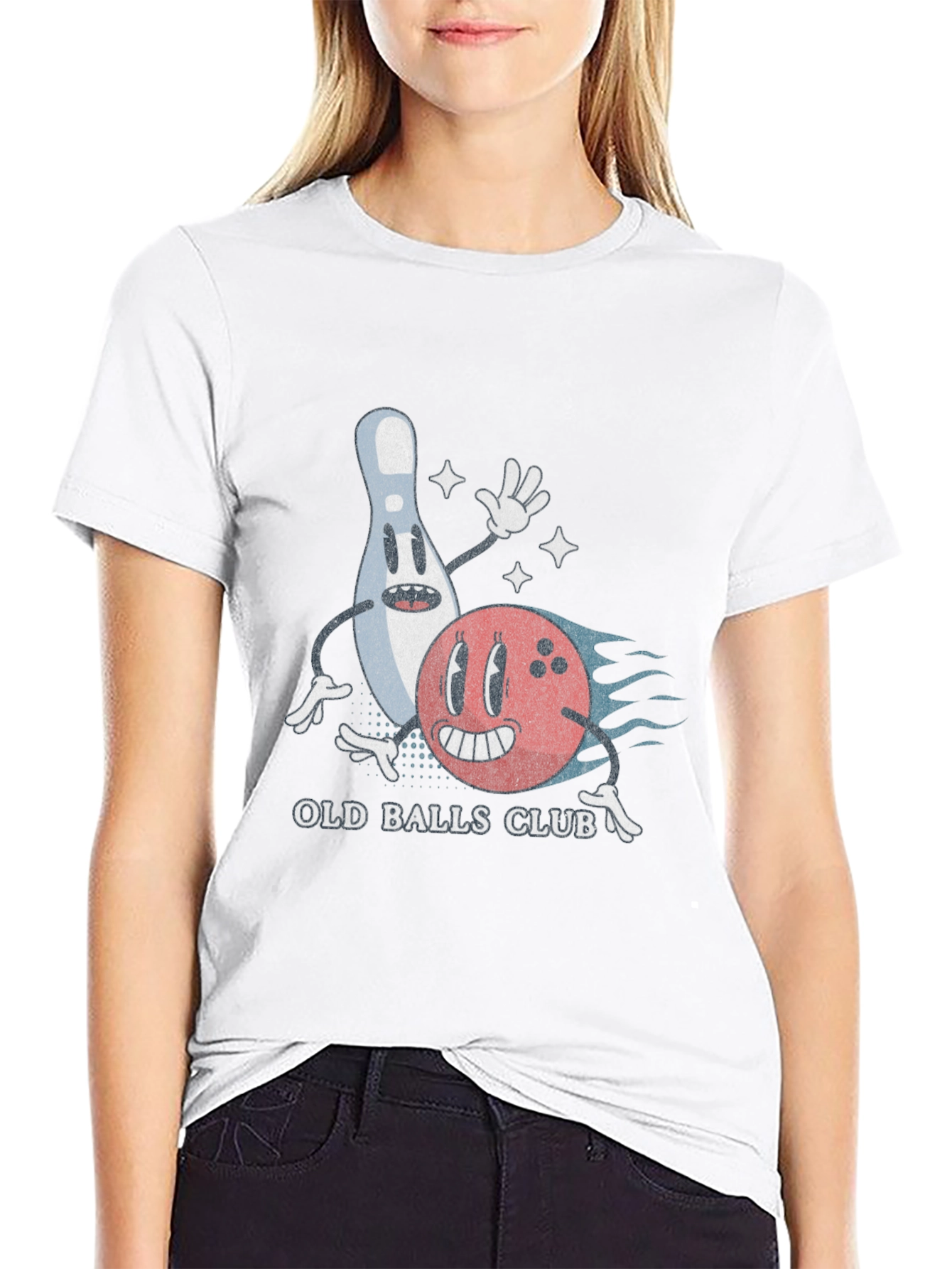 Black Old Balls Club Bowling T-Shirt view 9
