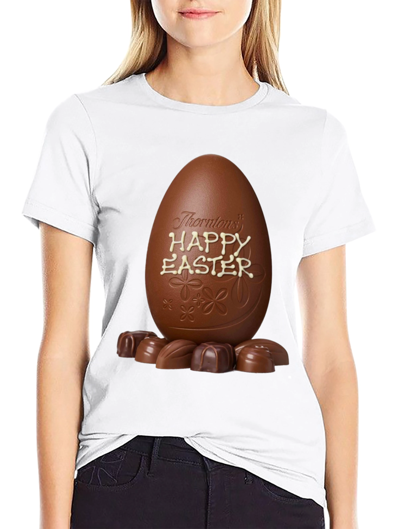Black Easter Chocolate Egg T-Shirt view 9