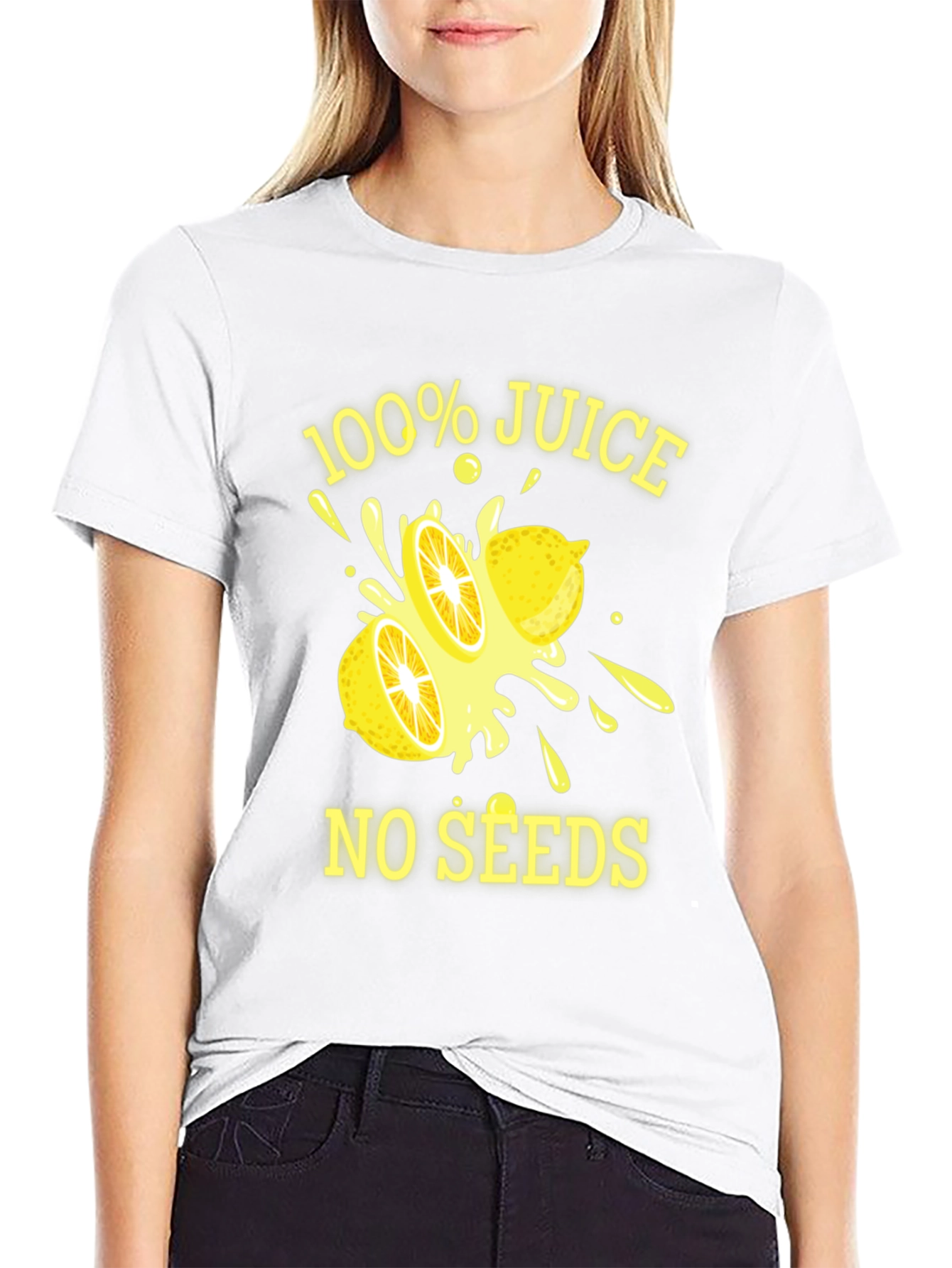 Black 100% Juice No Seeds T-Shirt - Black Graphic Tee view 9