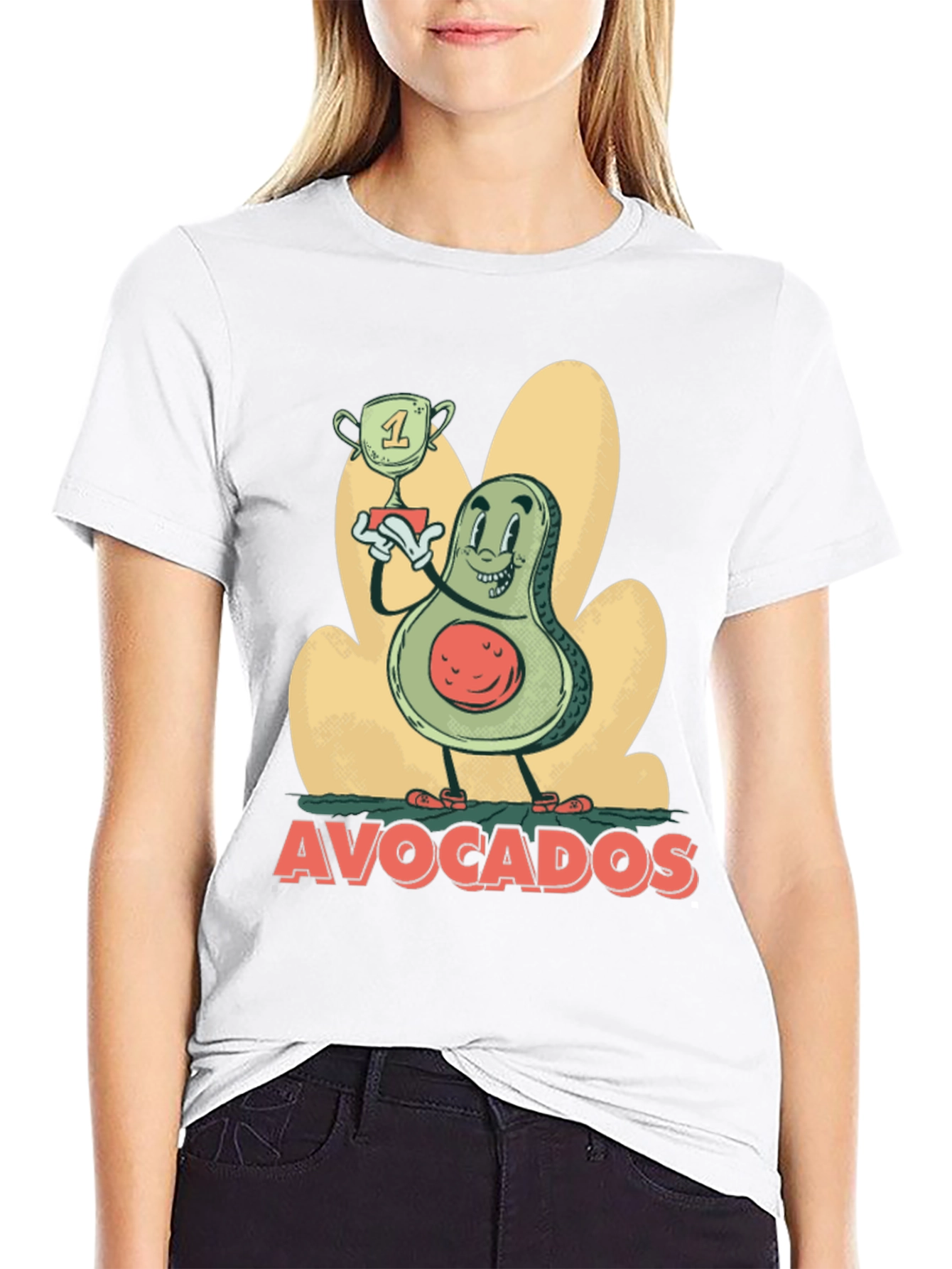 Black Funny Avocado Champion Black T-Shirt view 9
