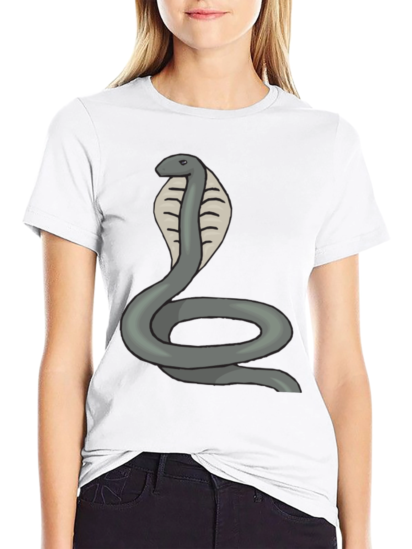 Black Cobra Snake Graphic Tee - Mens Black T-Shirt view 9
