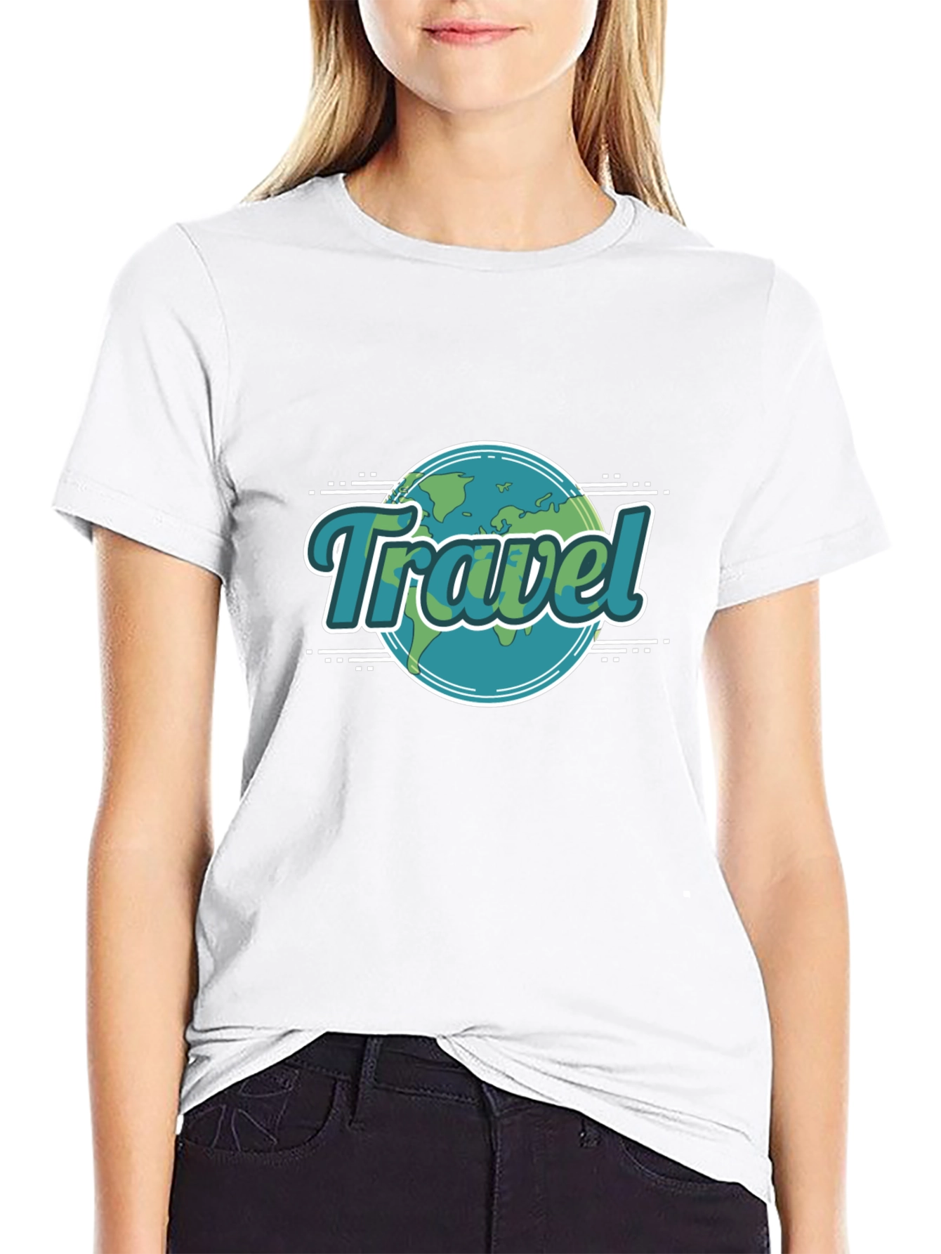 Black Travel the World T-Shirt view 9